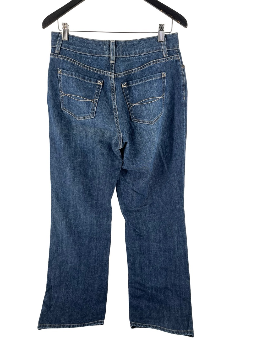 L.L.Bean Favorite Fit Curvy Wide Leg Jeans Woman 10 Long 34” Inseam Medium Wash - Picture 3 of 8